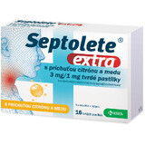 Septolete extra lemon and honey 16 pills