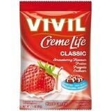 Bombones Vivil Bombones Creme Life Clásico sabor Fresa Crema Gotas sin azúcar 110 g