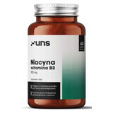 Vitamina B3 niacina 500 mg 60 cápsulas UNS