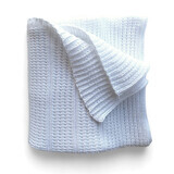 Knitted blanket, 80 x 100 cm, Breeze White, Tuxi