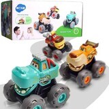 Set 3 masinute Bebe Monster Truck, 18 luni+, Hola