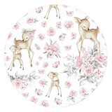 Drap de coton avec élastique pour lit d'enfant, 120x60 cm, Sweet Deer Pink, MimiNu