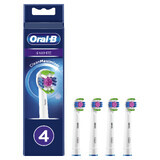 3D White Recambios para cepillo de dientes eléctrico 3D White, 4 uds, Oral-B