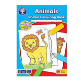 Libro para colorear con pegatinas de animales y actividades en inglés, +3 años, Orchard