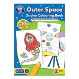 Libro para colorear con actividades en inglés y pegatinas espaciales Outer Space, +3 años, Huerto