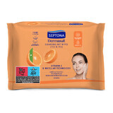 Toallitas Limpiadoras Dermasoft Vitamina C y Tecnología Micelar, 20 unidades, Septona