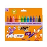 Rotuladores de colores Jumbo, 12 unidades, BIC