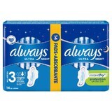 Absorbente Always Duo Pack Ultra Noche, 14 unidades, Talla 3, P&amp;G