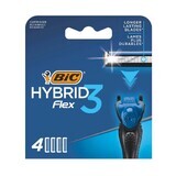 Afeitadora masculina de reserva Hybrid Flex3, 4 pzs, BIC