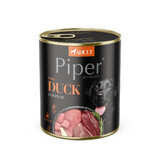 Comida húmeda para perros adultos con carne de pato y peras, 800 g, Piper