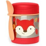 SKIP HOP Zoo Termo para comida con cuchara y tenedor Fox, 12 m+ 1×325 ml, termo para comida