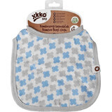 XKKO Bamboo bib Scandinavian Baby Blue Cross 1×1 buc