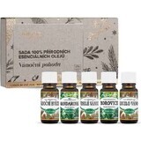 Saloos Bienestar navideño set de aceites esenciales 100% naturales 5x10 ml, set de aceites esenciales