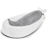 SKIP HOP Bañera con cojín ergonómico Moby trifásico blanco 1×1 ud, bañera