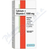 GENERICA Calcio + Vitamina C 1000 mg 1×10 tbl, complemento alimenticio