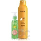 BABÉ SUN Spray Solar SPF 50 + Gel Aloe vera, 1x1 set 1x200 + 90 ml, spray solar + regalo: gel refrescante