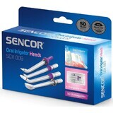 SENCOR SOX 009 SOX TESTS 1×33 uds, cabezales de recambio para ducha bucal