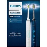 Philips Sonicare 5100 HX6851/34 Juego 1+1 1×1, cepillo dental sónico 2 piezas