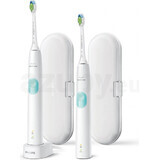 Philips Sonicare 4300 HX6807/35 Juego 1+1 1×1, cepillo dental sónico 2 piezas