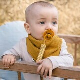 BIBS Organic cotton bandana, mustard 1×1 pc, bib muslin