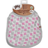 XKKO Bamboo bib Scandinavian Baby Pink Cross 1×1 buc