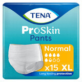 Tena Pants ProSkin, calzoncillos absorbentes, talla XL, 120-160 cm, Normal, 15 piezas