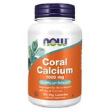 Now Foods Coral Calcium 1000 mg, calcio, 100 cápsulas vegetales