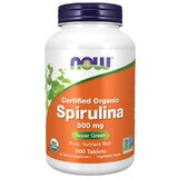 Now Foods Spirulina 500 mg, 500 comprimidos veganos