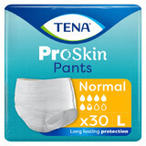 Tena Pants ProSkin, calzoncillos absorbentes, talla L, 100-135 cm, Normal, 30 unidades