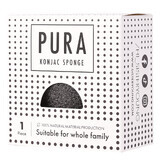 Sister Young Pura konjac face wash sponge, black, 1 pc