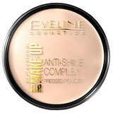 Eveline Cosmetics Art Professional Maquillaje profesional, polvo matificante mineral con seda, nº 32 Natural, 14 g