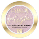 Eveline Cosmetics Feel The Glow Polvo Iluminador, 03 Oro Rosa, 4,2 g