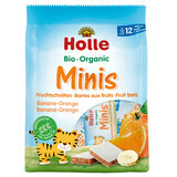 Barres Minis Fruit à la banane et à l'orange, +12 mois, 8x 12.5g, Holle Baby Food