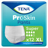 Tena Pants ProSkin, calzoncillos absorbentes, talla XL, 120-160 cm, Super, 12 unidades