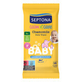 Septona Baby Calm n Care, toallitas húmedas, manzanilla, a partir de 1 día, 12 unidades