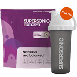 Supersonic Keto Meal, sabor helado de vainilla, 800 g + agitador, 700 ml libre