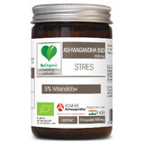 BeOrganic Ashwagandha Bio 200 mg, 5% Vitanolides, 50 gélules