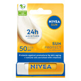 Nivea Sun Protect, barra de labios nutritiva, FPS 50, 4,8 g