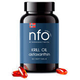 NFO Krill Oil Astaxanthin, krill oil with astaxanthin, 60 softgels