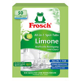 Frosch, pastillas para lavavajillas, All in One, verde lima, 50 unidades