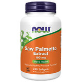 Now Foods Saw Palmetto Extract, palma sabal, 240 cápsulas de gelatina blanda