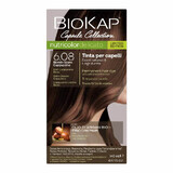 Biokap Nutricolor Delicato, coloración capilar, 6.08 cappuccino rubio oscuro, 140 ml