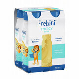 Frebini Energy Drink, bebida nutritiva para niños de 1 a 12 años, sabor plátano, 4 x 200 ml