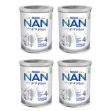 Nestlé NAN Optipro Plus 4, leche modificada para niños mayores de 2 años, 4 x 800 g