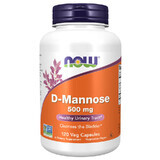 Now Foods D-mannose 500 mg, D-mannose, 120 capsules