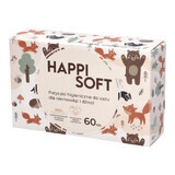 Happi Soft, bastoncillos de algodón para bebés y niños, 60 unidades