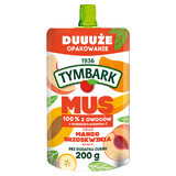 Tymbark Mousse in 100% Tube, Apfel, Mango, Pfirsich, Banane, ohne Zuckerzusatz, 200 g