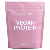 Natu Care Vegan Protein, proteína, sabor chocolate blanco y frambuesa, 525 g