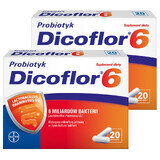 Dicoflor 6 set, para niños a partir de 3 años y adultos, 2 x 20 cápsulas