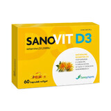 Sanovit D3 2000 UI, 60 cápsulas de gelatina blanda